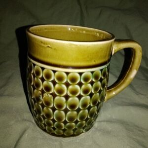 Mid Century Modern Japan Coin Dot Coffee Mug Retro Vintage Boho Hippie